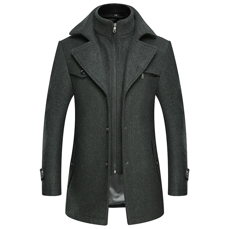 Men's Slim Large Size Thick Wool Jacket - Image 3