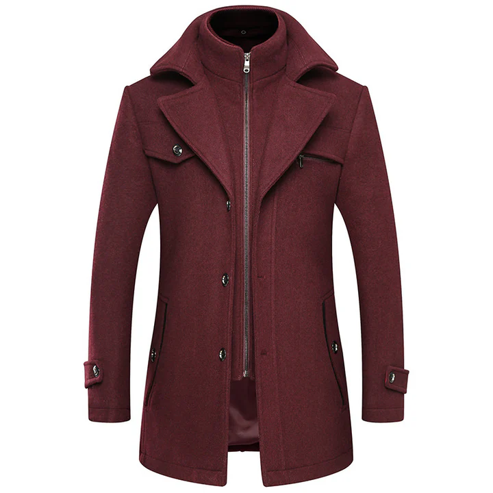 Men's Slim Large Size Thick Wool Jacket - Image 5