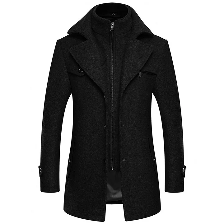Men's Slim Large Size Thick Wool Jacket - Image 7