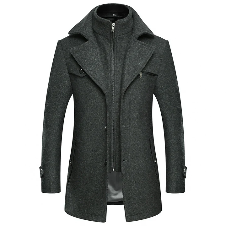 Men's Slim Large Size Thick Wool Jacket - Image 8