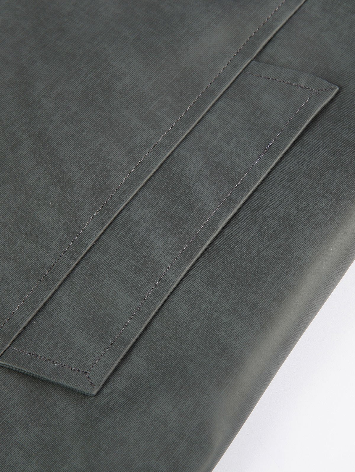 Men's Epaulet Design Stand Collar Single Breasted Coat - Image 10