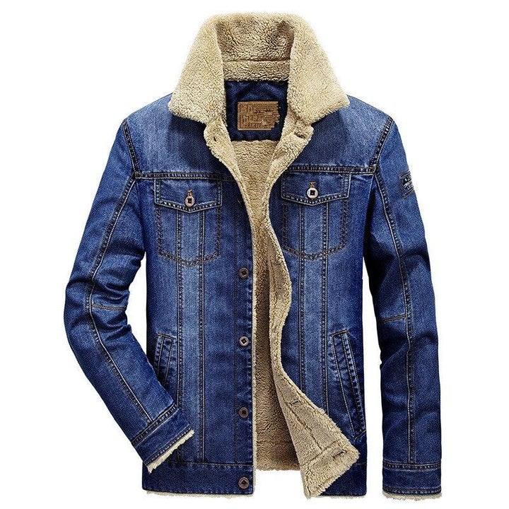 Men's Winter Denim Jacket Trendy Warm Wool Liner Coat Male Thicker Outwear Jean Jackets Men Cowboy Casual Outfits Plus Size 4XL - Image 11