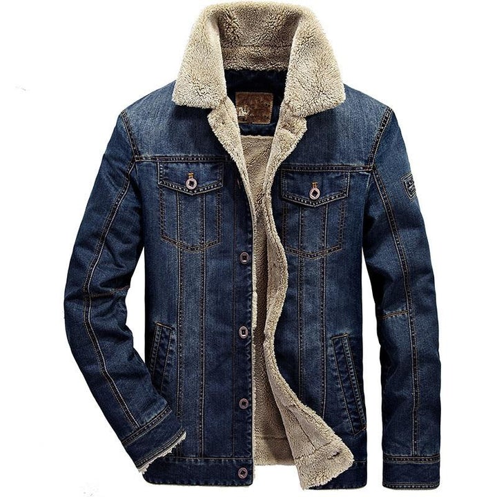 Men's Winter Denim Jacket Trendy Warm Wool Liner Coat Male Thicker Outwear Jean Jackets Men Cowboy Casual Outfits Plus Size 4XL - Image 12