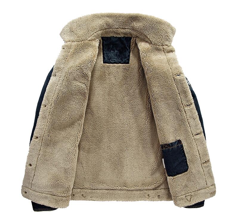 Men's Winter Denim Jacket Trendy Warm Wool Liner Coat Male Thicker Outwear Jean Jackets Men Cowboy Casual Outfits Plus Size 4XL - Image 6