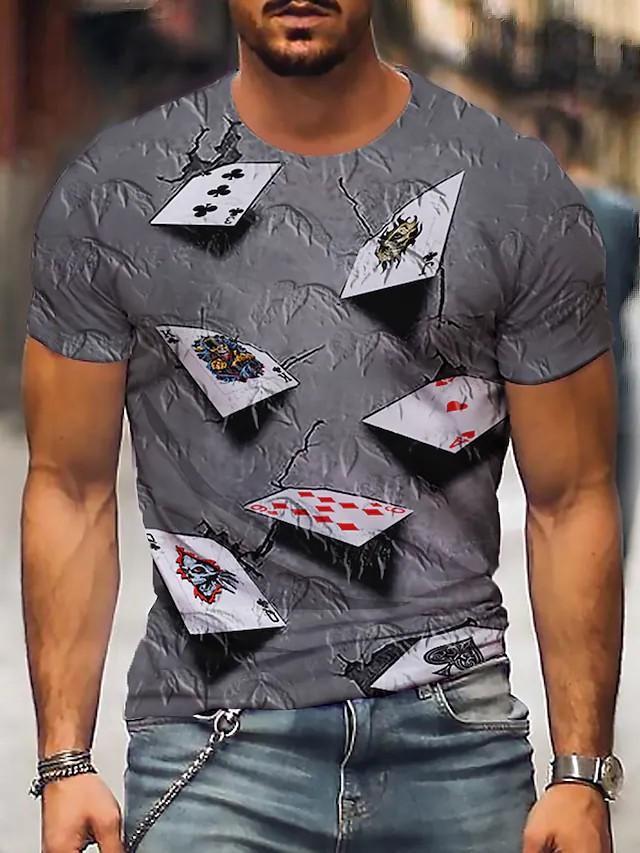 New Men's T shirt 3D Print Graphic Short Sleeve Daily Tops Round Neck - Image 9
